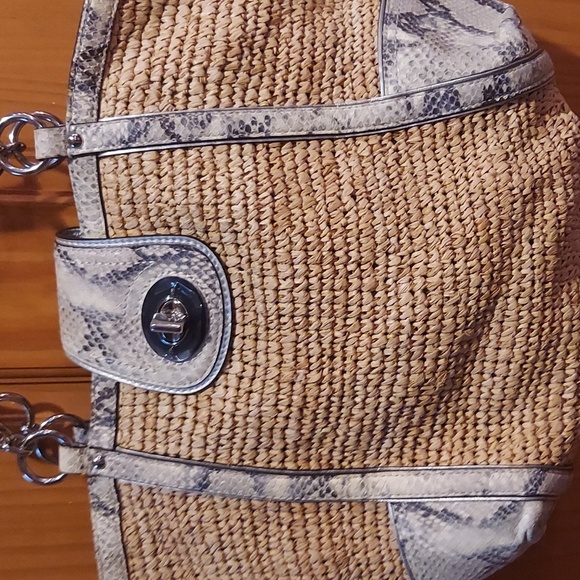 Coach Tan and Gray Shoulder Bag - Picture 3 of 6